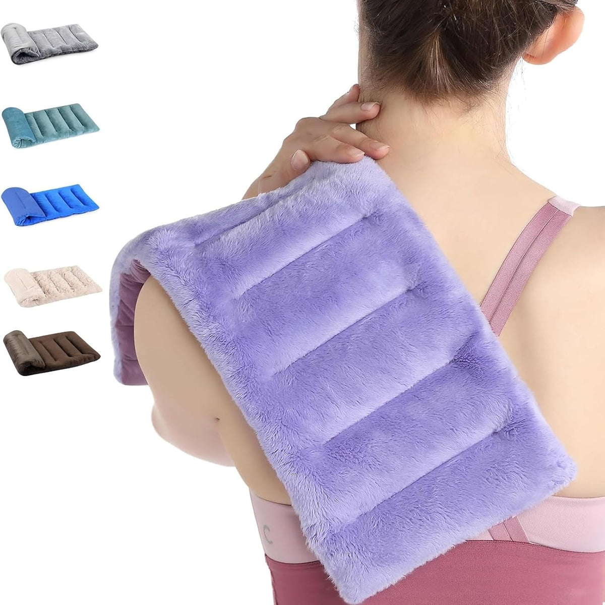 SuzziPad Microwave Heating Pad for Muscle Soreness Fatigue, 7"X16", Gray