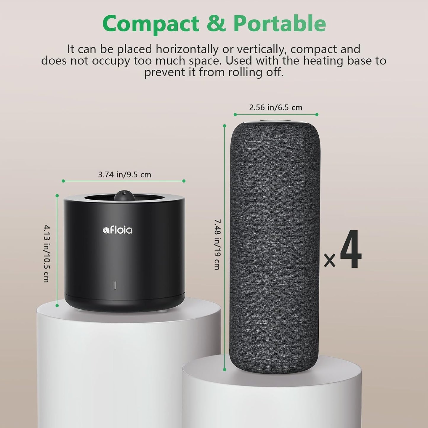 Afloia Rechargeable Cordless Gun Safe Dehumidifier, Heating Base, TOPZ 4+1 | Keep small spaces dry with a rechargeable cordless design, heating base, quiet operation, and reusable moisture control.