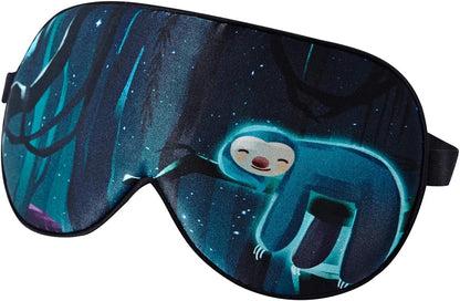 ALASKA BEAR Wraparound Style Organic Cotton Eye Mask with Padded Nose, Big Wide Headband and Large Coverage Ear Muff Sleeping Mask with Bottom Flap for Full Blackout, Dark Grey