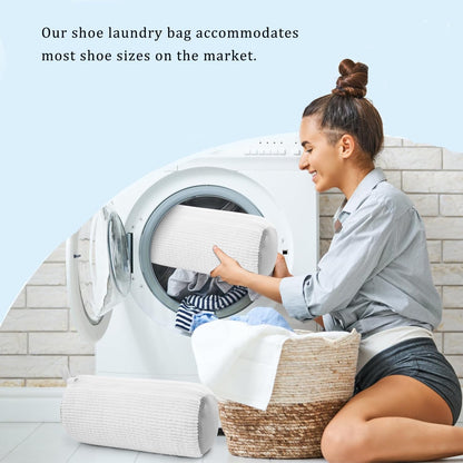 2Pcs Shoe Washing Machine Bag Laundry Shoe Bags for Washing Machine, Shoe Washing Bag Shoe Laundry Bag for Washer and Dryer Reusable Shoe Washing Bags (Grey)