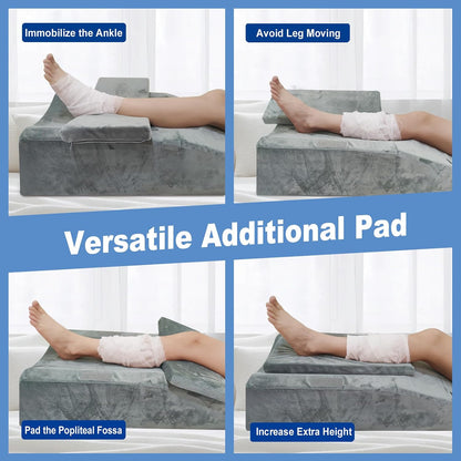 Leg Elevation Pillows for After Surgery, Memory Foam Leg Pillow for Sleeping Lower Back Hip Ankle Sciatica Pain Relief