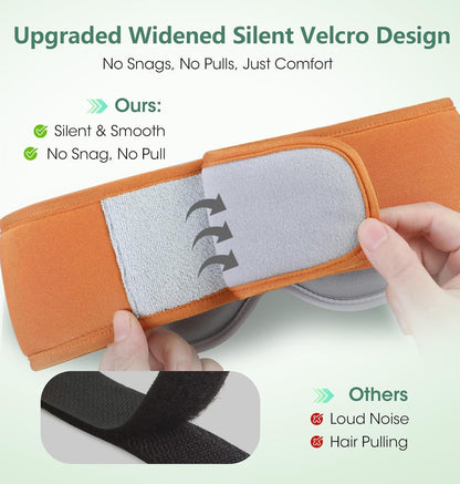 LC-dolida Voice Control Bluetooth Sleep Mask, Bamboo Cotton Bluetooth Sleep Headphones with 3D Zero-Pressure Cups and Timer Setting, Total Blackout Sleep Eye Mask for Side Sleepers (Purple)