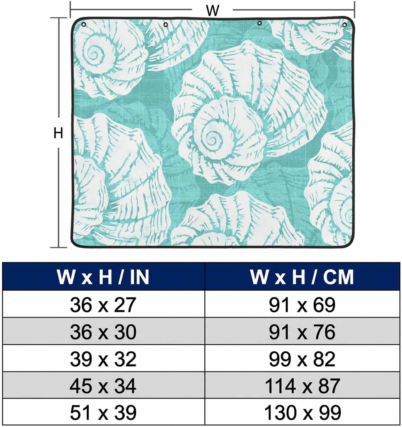 Magnetic Fireplace Cover Navy Blue Coastal Shells Fireplace Screen Decorative Ocean Conch Marine Life Insulation Fireplace Blocker Save Energy Fireplace Draft Stopper Covers for Living Room 36x30 Inch
