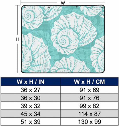 Magnetic Fireplace Cover Navy Blue Coastal Shells Fireplace Screen Decorative Ocean Conch Marine Life Insulation Fireplace Blocker Save Energy Fireplace Draft Stopper Covers for Living Room 36x30 Inch