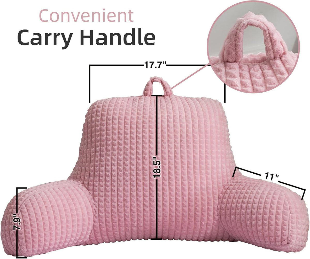 A Nice Night Darkgrey 17" Bed Wedge Pillows with Arms for Sitting