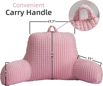 A Nice Night Darkgrey 17" Bed Wedge Pillows with Arms for Sitting