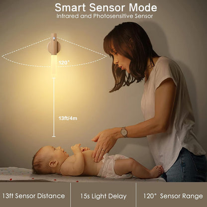 Montford Wall Sconces Set of Two Battery Operated, Motion Sensor Night Light Magnetic Wall Light Rechargeable, Peel and Stick Lights for Hallway
