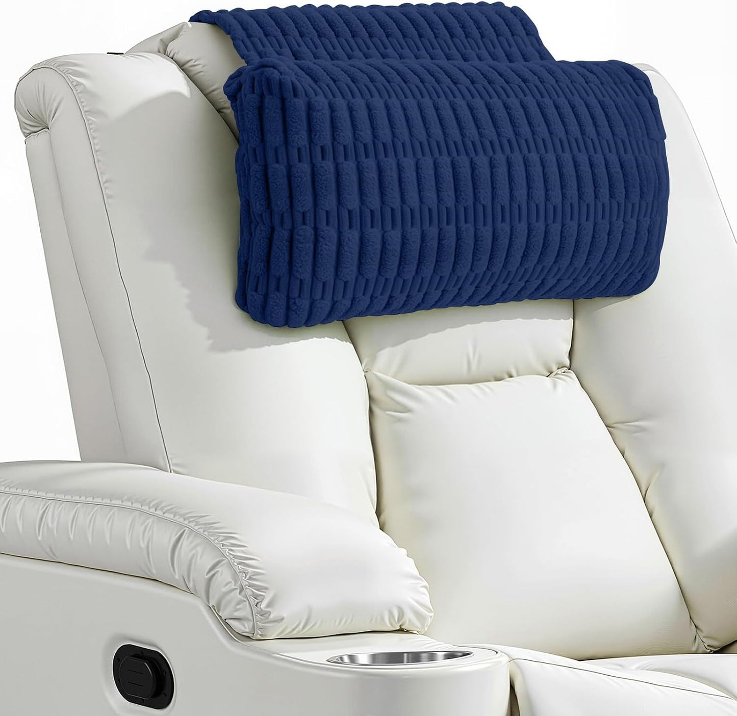 Recliner Pillow, Adjustable Neck Pillow for Recliner | Soft Corduroy, Weighted Non-Slip Flap, Adjustable Filling, Washable Cover, Ideal for Recliners, Sofas, Office Chairs