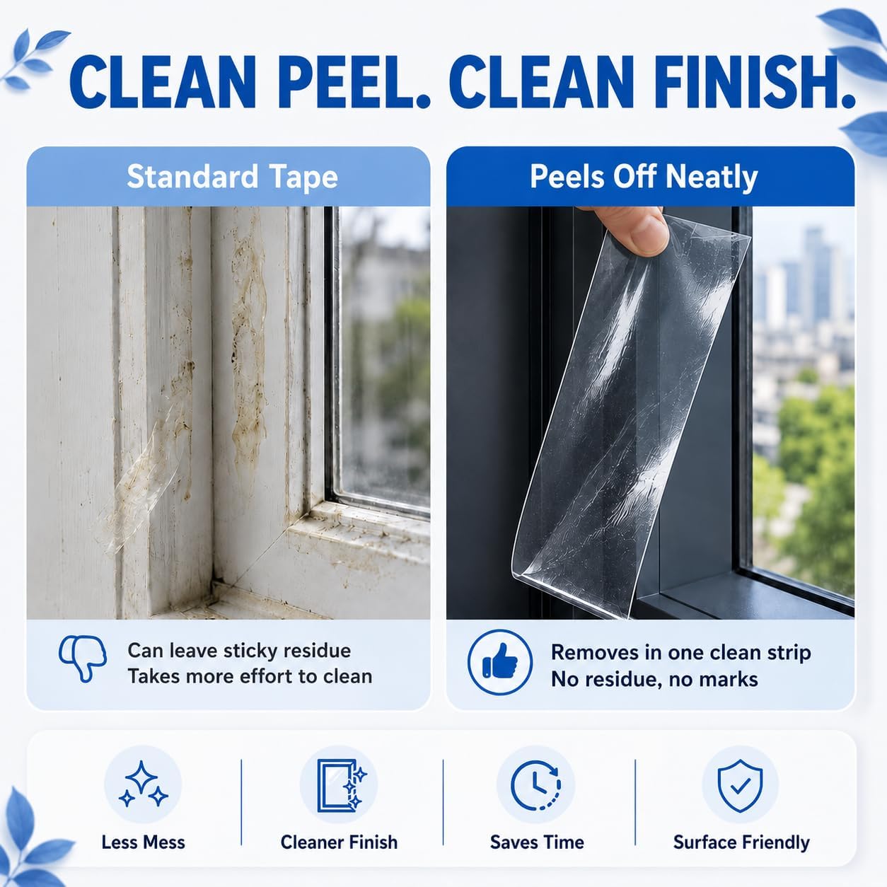 49 Feet Clear Weather Stripping Door Seal, Draft Seal Tape for Doors, Silicone Draft Seal Insulation Tape Strip, Under Door Seal Strip for Window and Door Bottom 3 Rolls Total 49ft (Width 35mm)