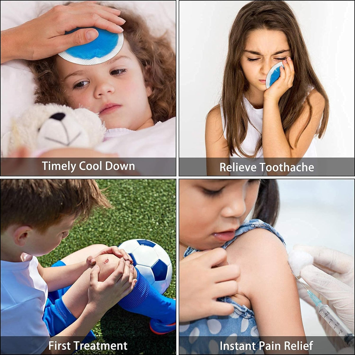 Tutmyrea Reusable Soft Small Ice Packs - 12 Pack Cold Compress for Injuries, Eyes, Face, Breast, Allergies, Small Wounds