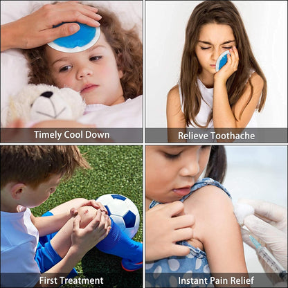 Tutmyrea Reusable Soft Small Ice Packs - 12 Pack Cold Compress for Injuries, Eyes, Face, Breast, Allergies, Small Wounds