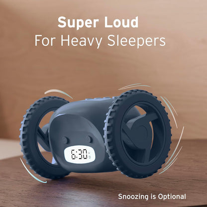 CLOCKY Alarm Clock on Wheels – Loud Rolling Alarm Clock for Heavy Sleepers