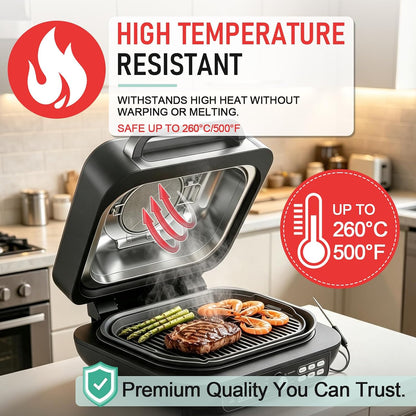 2 Packs Splatter Shield for Ninja IG651 IG600 IG601 Foodi Air Fryer Grill