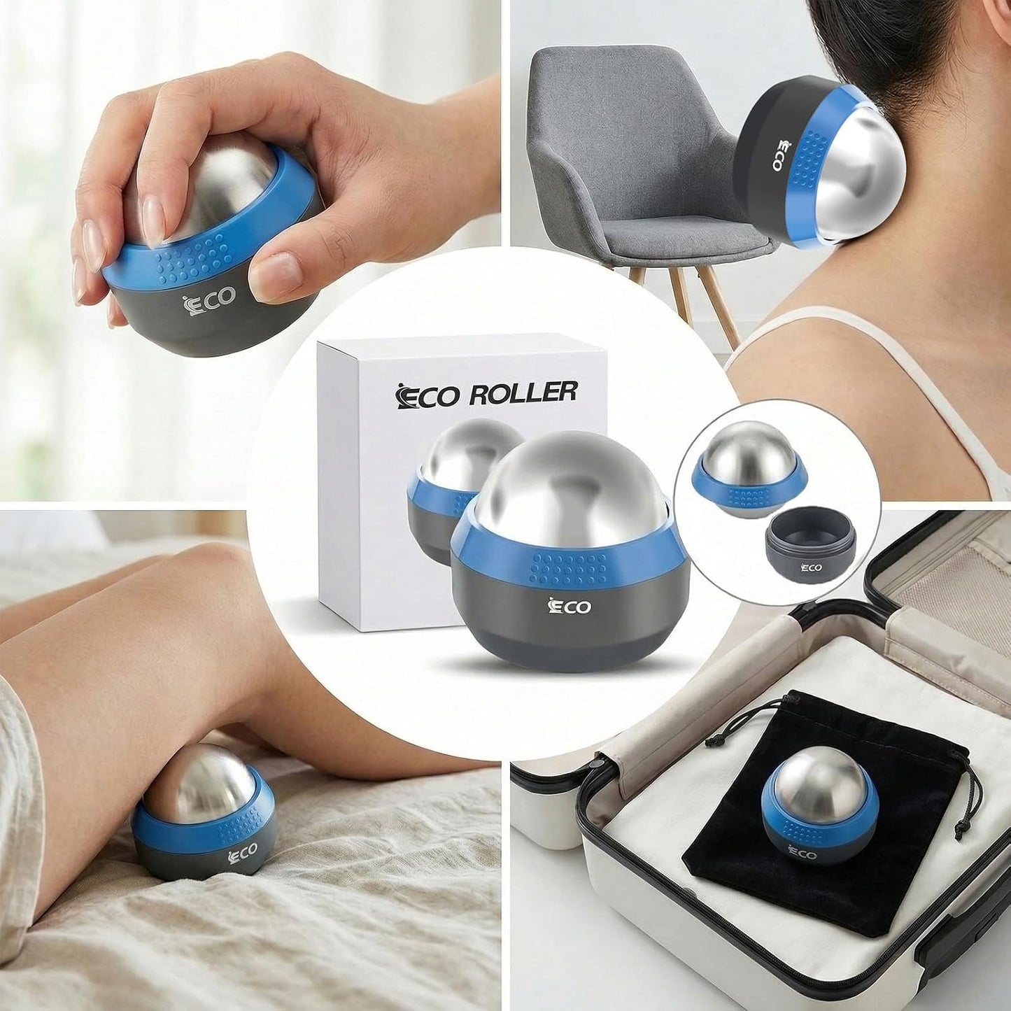 Massage Ice Roller Ball Cold & Heat Therapy Plantar Fasciitis Roller | Alleviating Shoulder, Arms, Back, Legs, Calves or Muscle Tension, Perfect for Workouts Relaxation