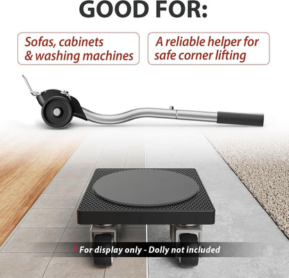 Lengthening Furniture Lifter Tool with Height-Adjustable Base – Ideal for Heavy Furniture Movers Sliders and Wheels Lifts Furniture Easily Without Effort up to 660 lbs (Innovative Lifter - M Sliver)