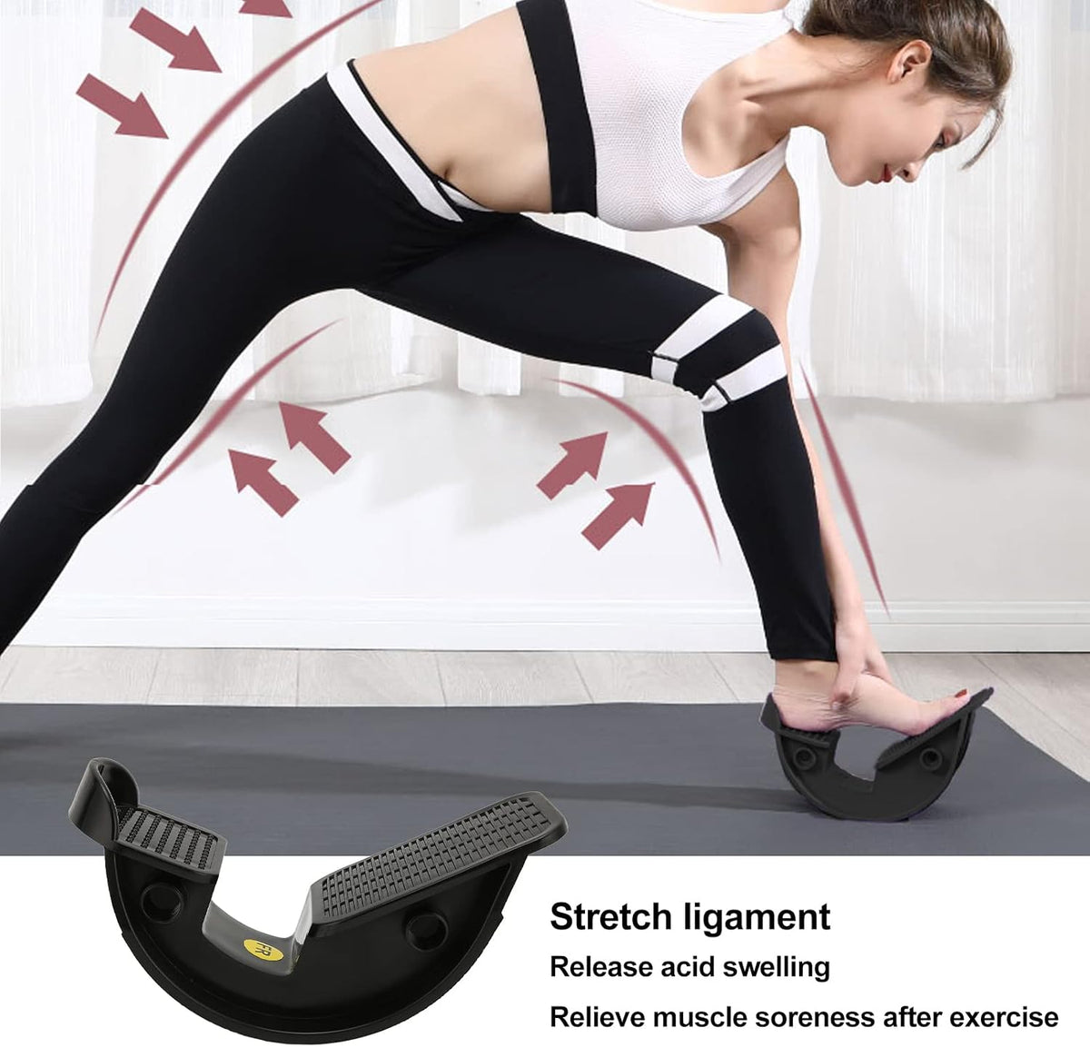 Foot Rocker Calf Stretcher, Feet Ankle & Leg Stretching for Achilles Tendinitis & Plantar Fasciitis Pain Relief, Shin Splint, Tight Calves, Arch & Heel Pain Relief - Ankle Wedge