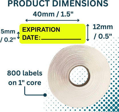 Pantry Labels for Containers, Waterproof Date & Contents Food Labels, 1" x 2" (25.4 x 50.8mm), 500/Roll, Writable
