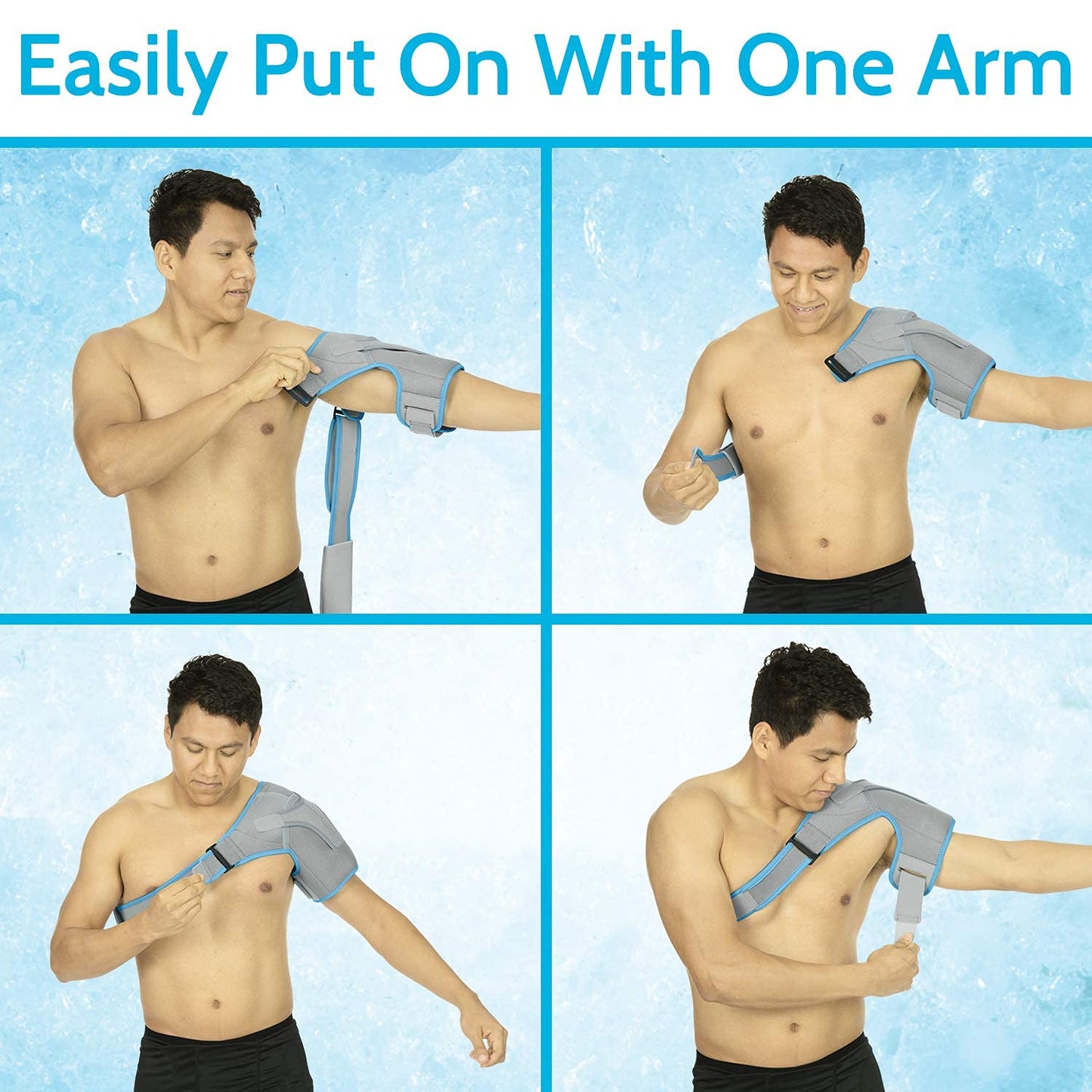 Arctic Flex Shoulder Ice Pack Brace - Rotator Cuff Cold Gel Wrap Therapy | Heat or Cooling Support Immobilizer with Compression Stability for Tendonitis, Dislocated Joint, Left & Right Arm Pain Relief