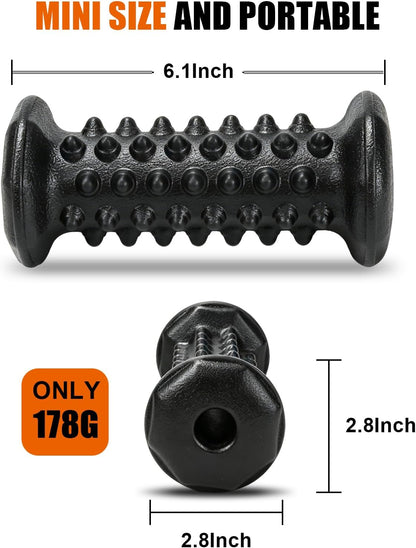 Foot Massager Roller for Plantar Fasciitis, Arch Heel Pain Relief | Portable reflexology Deep tissue massage tool for feet and calf, travel, home and office use