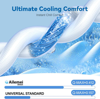 Ailemei Direct Cooling Thin Mattress Pad King Size, Gray, 76"x80"