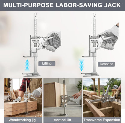 Labor Saving Arm Jack 2 Pack, Load-Bearing 440 lb Multi-Function Height Adjustment Lifting Device, Hand Furniture Lifter Tool, Furniture Jack for Lifting Door Furniture, Wall Tile Positioning