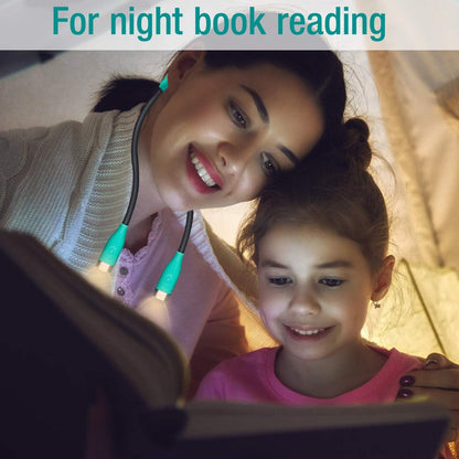Neck Reading Light, Book Light for Reading in Bed, LED Reading Light with 3 Colors, 3 Brightness Levels, USB Rechargeable Hands Free Reading Lamp for Reader Knitting Camping Repairing Green