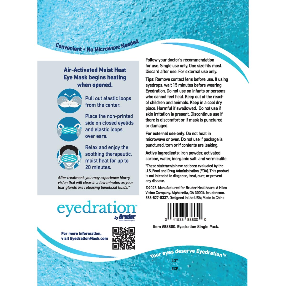 Air-Activated Eye Steam Mask l Dry Eye Relief l Disposable Heated Eye Mask l Gentle, Soothing and Hydrating l No Microwave Needed l Convenient and Lightweight - 10 Single Use Compresses