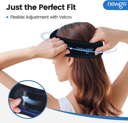 NEWGO Headache Ice Pack Head Wrap for Migraines, FSA Eligible | Reusable Head Ice Wrap, Removable Machine Washable, Soothes Tension Headaches, Sinus Pain, Chemo Discomfort, and Hot Flash