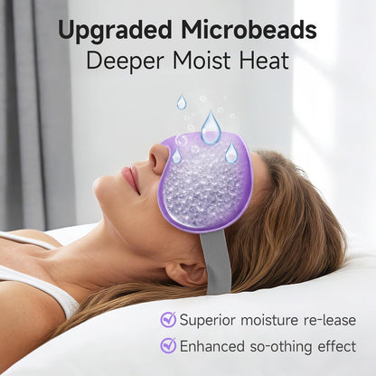 Umisleep Heated Eye Mask, Microwavable Moist Heat, Warm Compress, Purple