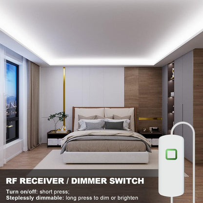 White Led Strip Light with RF Remote Bundle with Motion Sensor Warm White Led Strip Light Full Kits