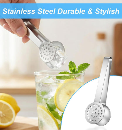 2PCS Tea Bag Squeezer, 6.6 * 1.8 Inch Stainless Steel Teabag Squeezer for Tea Drinkers, Durable Strainer Gripper Picker (Silver)