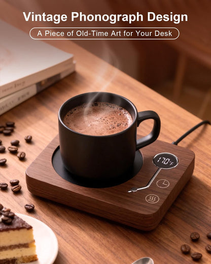 Coffee Mug Warmer, CEROBEAR Mug Warmer for Desk 3 Temperature Control 130℉/150℉/170℉, Cup Warmer with Auto Shut Off for Coffee Milk Tea Beverage-Black