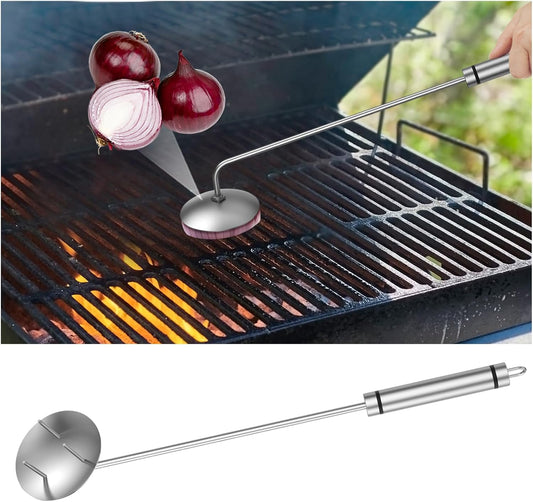 Onion Holder Grill Brush, BBQ Grill Brush Bristle Free for Outdoor Grill | Grill Cleaning Brush Tools for Blackstone Charcoal Grills Gas Grills, Grill Cleaner Brush BBQ Grill Accessories