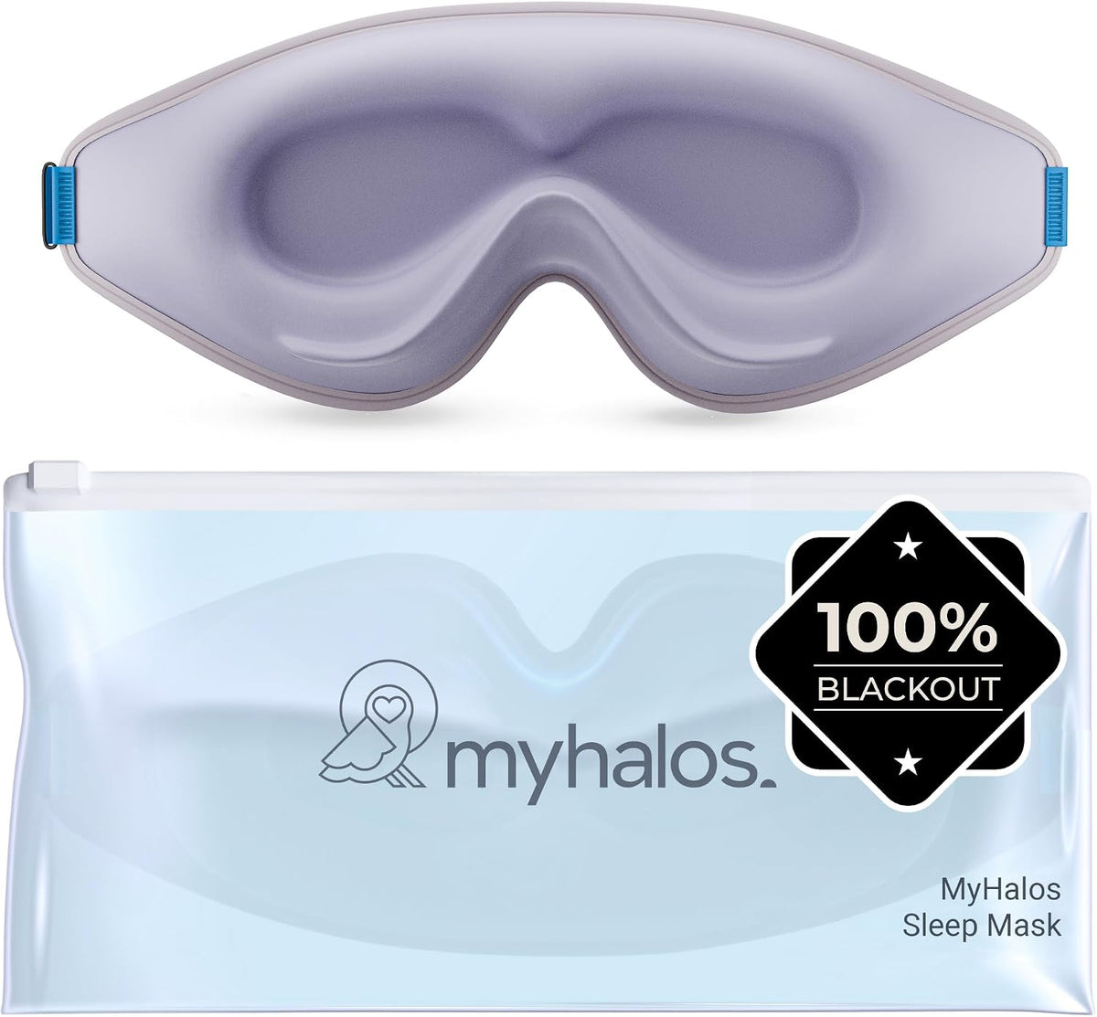 MyHalos® Sleep Mask for Men and Women, 3D Blackout Eye Masks for Sleep