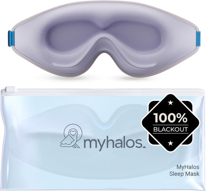 MyHalos® Sleep Mask for Men and Women, 3D Blackout Eye Masks for Sleep