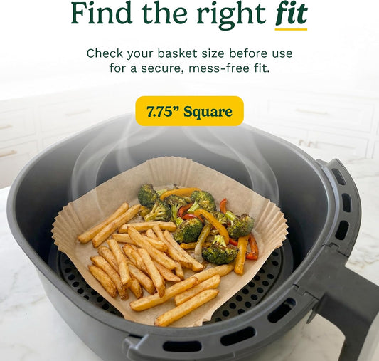 Cuisinart Air Fryer Liners Disposable, 150 Pack, 7.75" Square