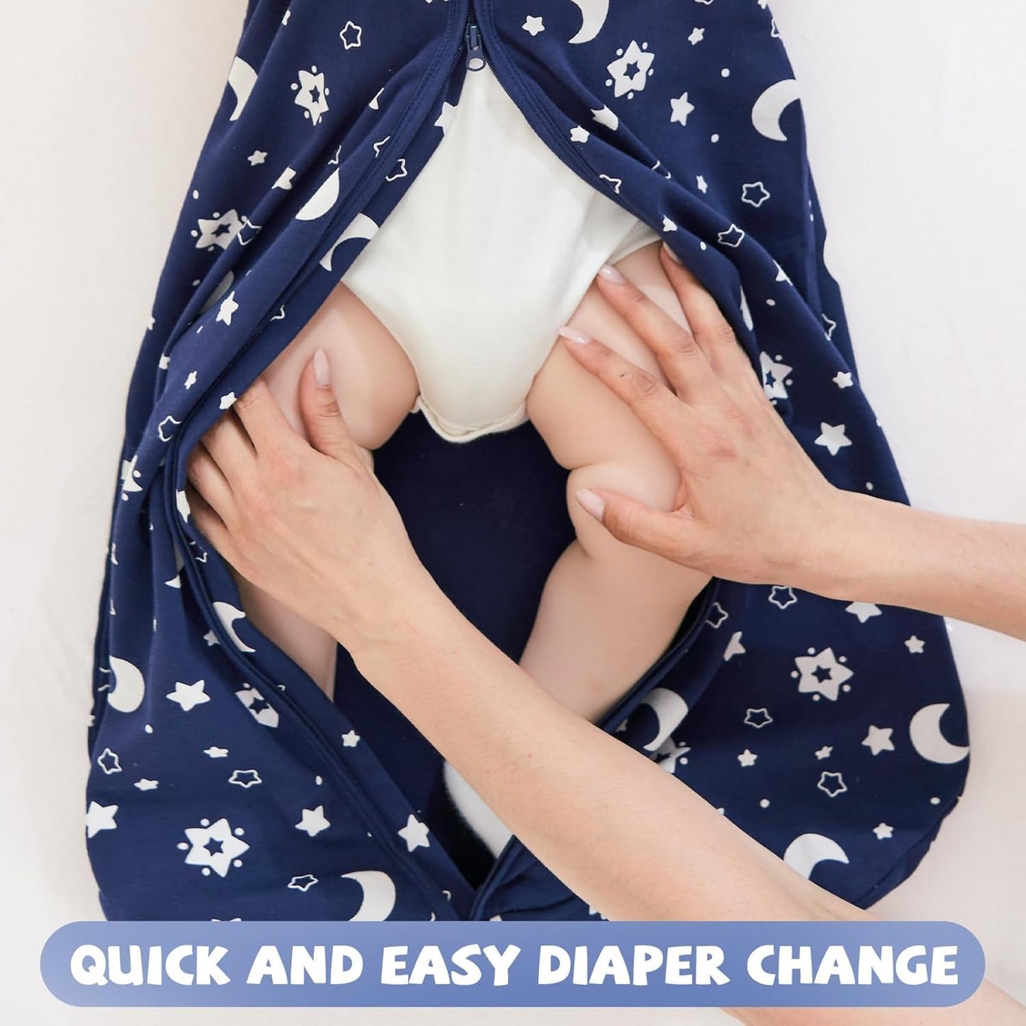 Yoofoss Baby Sleep Sack 0-6 Months Wearable Blanket for Babies 100% Organic Cotton 2-Way Zipper TOG 0.5 Toddler Sleeping Sack 3 Pack, Sleep Sacks
