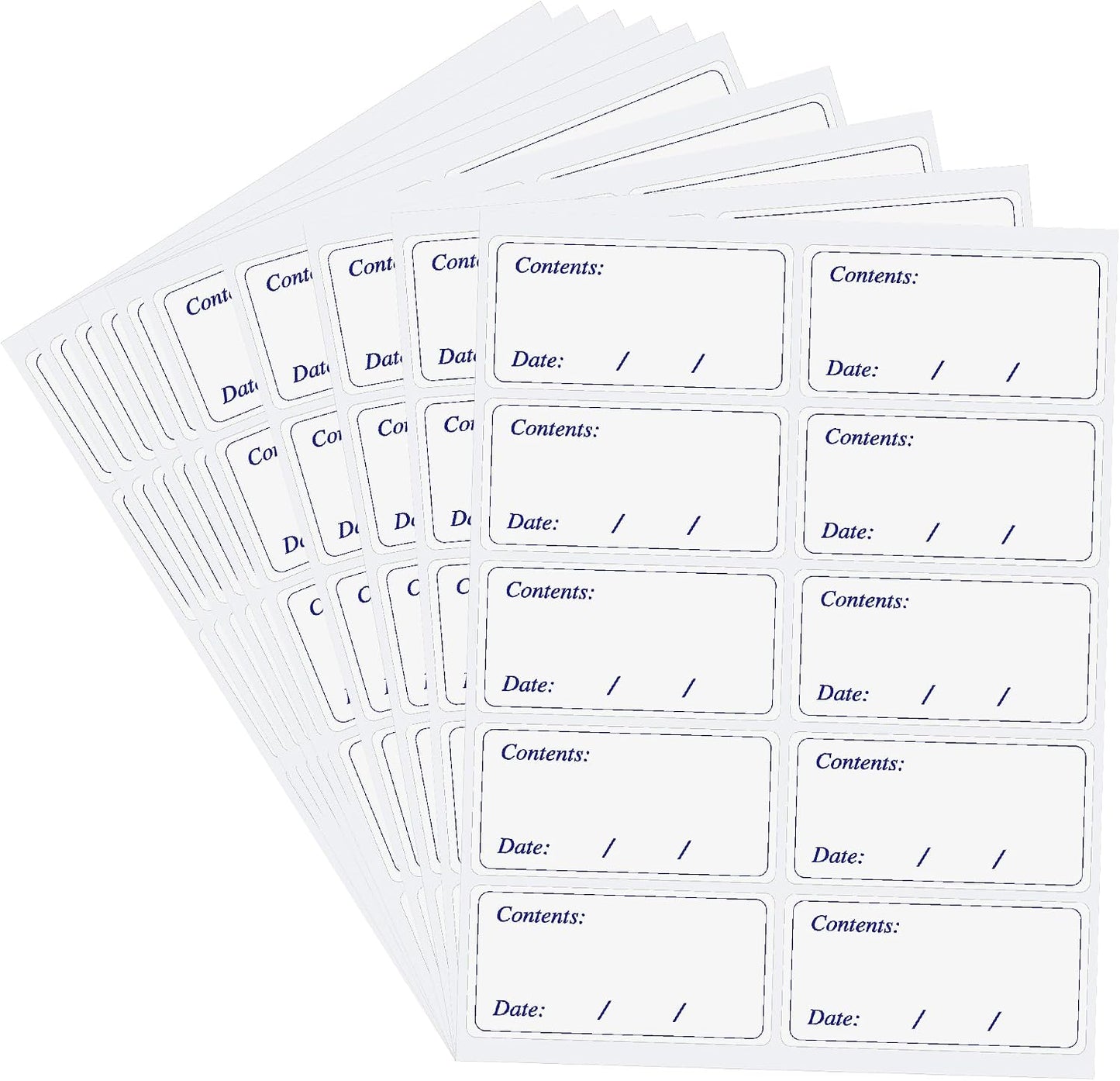 Hybsk Removable Freezer Labels Easy Peel Off - Frozen Food Storage Labels that Leave No Sticky Residue After Use (Type 1)
