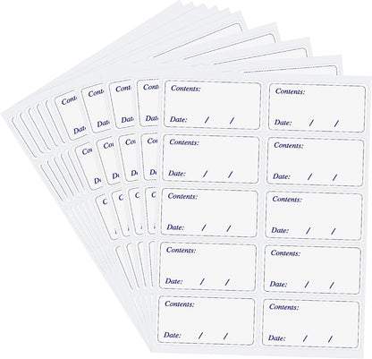 Hybsk Removable Freezer Labels Easy Peel Off - Frozen Food Storage Labels that Leave No Sticky Residue After Use (Type 1)