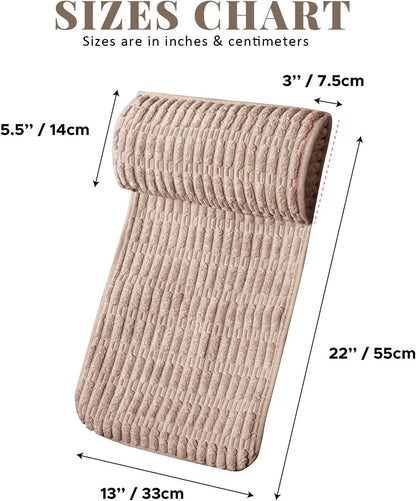 Headrest and Support Pillow,Recliner Pillow for Neck, Head, or Foot for Office or Massage Chairs, Neck Pain Relief and Cervical Support. Nonslip, Zipped Cover.(Cream, 5.5" Wx13 Lx3 H)