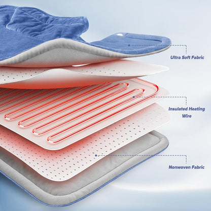 Neck Heating Pad Fathers Day Dad Gifts for Husband, Men, Mom, Wife, Women, 23'' x 17'' Weighted Shoulder Heat Pad for Back Pain Relief, Gifts for Christmas, Birthday, Mothers Day Warm Gifts