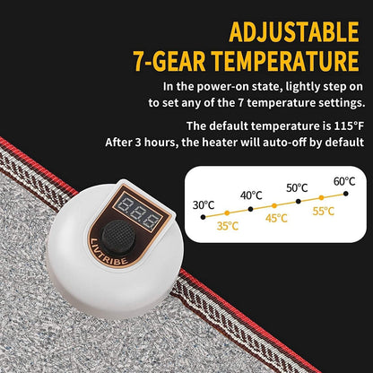 Livtribe Heated Floor Mat for Foot, Carbon Crystal Heated Foot Warmer