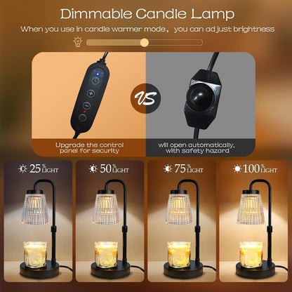 Adjustable Candle Warmer Lamp with Timer: Mothers Day Gifts Lamp fits All Candle Jar Home Decor - Wax Warmer for Scented Wax - Birthday Gifts for Women