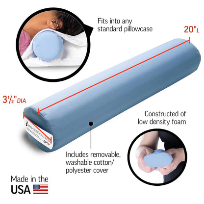 OPTP The Original McKenzie Cervical Roll, 20" Neck Support Pillow for Sleep | Relieve neck and back pain, round pillow for improved sleeping support and cervical pain relief, made in the USA