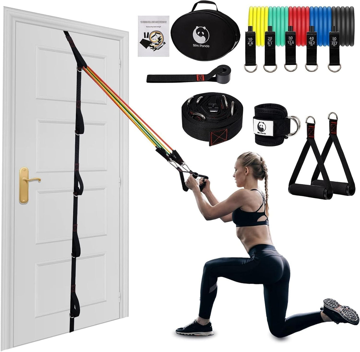 Slim Panda Door Anchor Strap for Resistance Bands