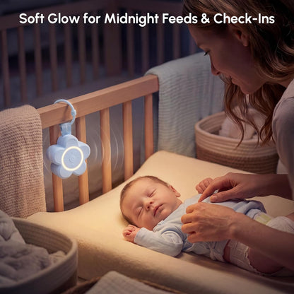 Mewaii Portable Sound Machine Baby for White Noise, Night Light for Kids | 25 Soothing Sounds, Rechargeable Travel Sound Machine, Newborn Essentials Shower Gift, For Nursery, Home, Sleep Aid