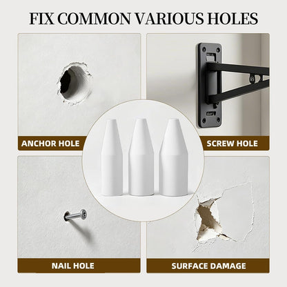 Drywall Hole Repair Kit 40Pcs, Wall Hole Filler for Small Nail Holes with Scraper & Gloves, No Sanding No Tools Required, Quick Drywall Patch Plugs for Renters Home Repair Move-Out