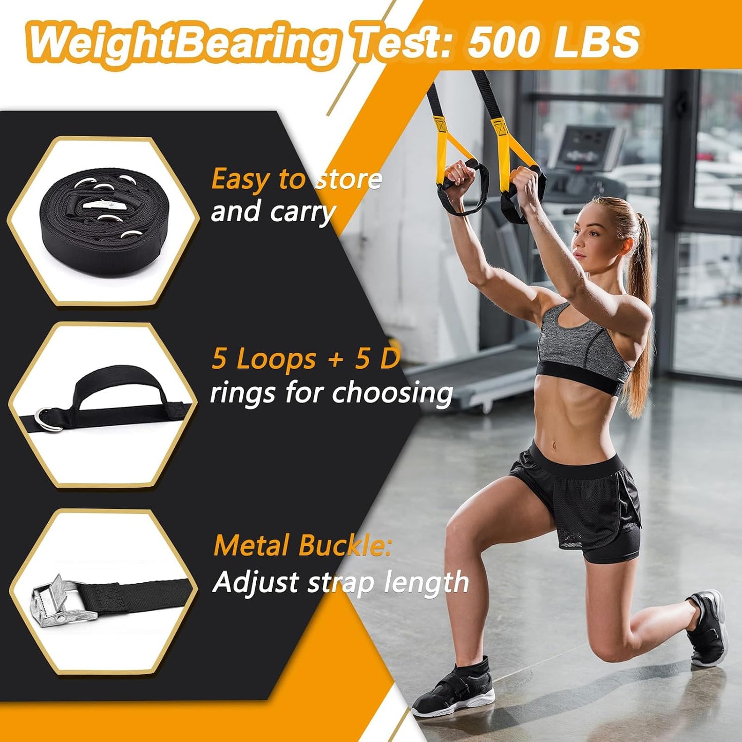Heavy Duty Loop Door Anchor Strap for Resistance Bands Exercises, Multi Point Anchor Gym Attachment for Home Fitness, Portable Door Band Resistance Workout Equipment
