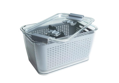 Kitchen Spaces Stackable Fridge Storage Colander Containers, Variety Pack | 3 Sizes to Store Fresh Produce, Organize Washed Fruits and Veggies, Snap and Seal Lids with Adjustable Vents, Hand Wash Only