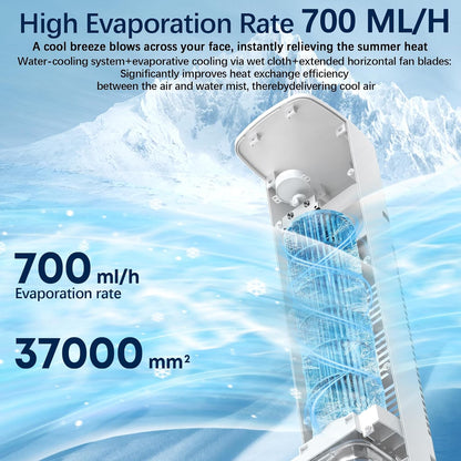 Portable Air Conditioners for Room, 3-in-1 Evaporative Air Cooler, Fast Cooling Portable AC Unit/24H Timer, Remote Oscillating Tower Fan, 4 Modes 3 Speeds, Quiet Swamp Cooler for Bedroom Office